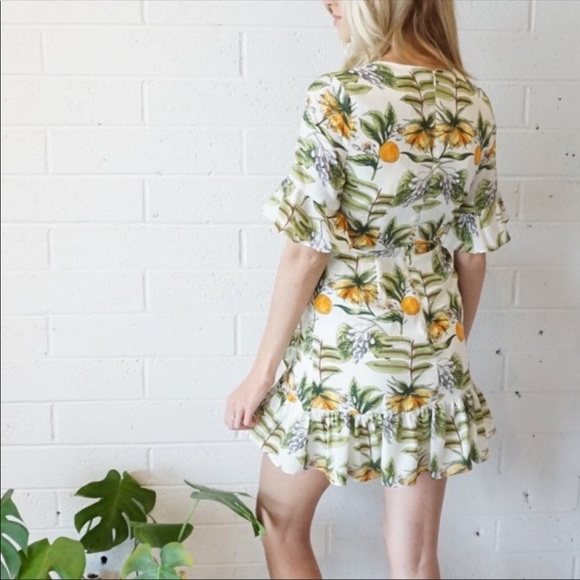 NWOT Lost + Wander  Limonada Wrap Dress Small - Picture 2 of 11